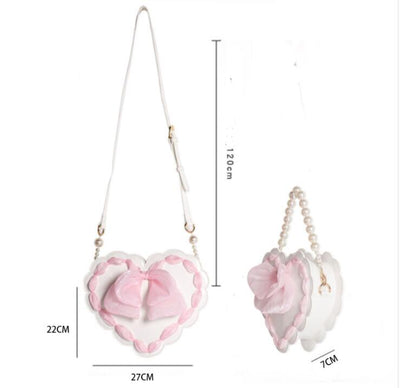 Bolso Nupcial Lolita con Perla y Moño - Diseño Floral para Novia - Image 7