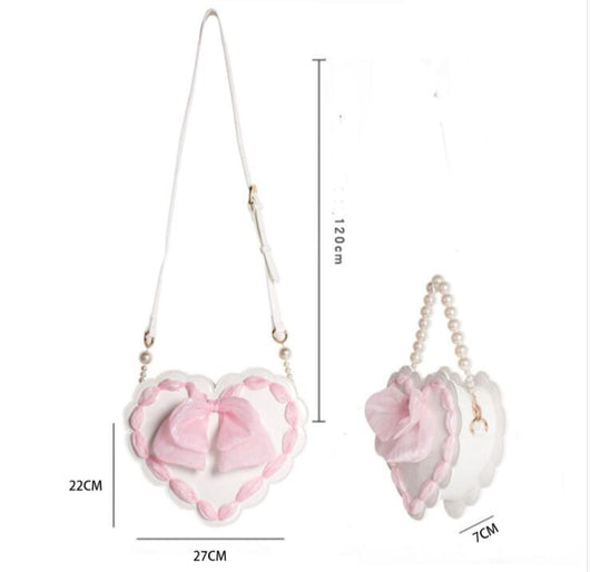 Bolso Nupcial Lolita con Perla y Moño - Diseño Floral para Novia - Image 7
