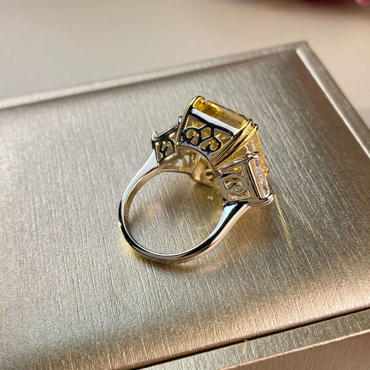 Anillo de Diamante Retro Vintage de Alto Carbono con Diseño Llamativo - Image 4