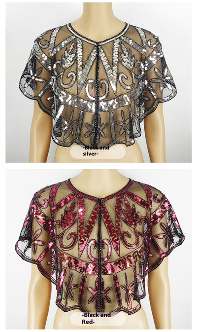 Capa Brillante con Lentejuelas y Malla para Mujer - Image 15