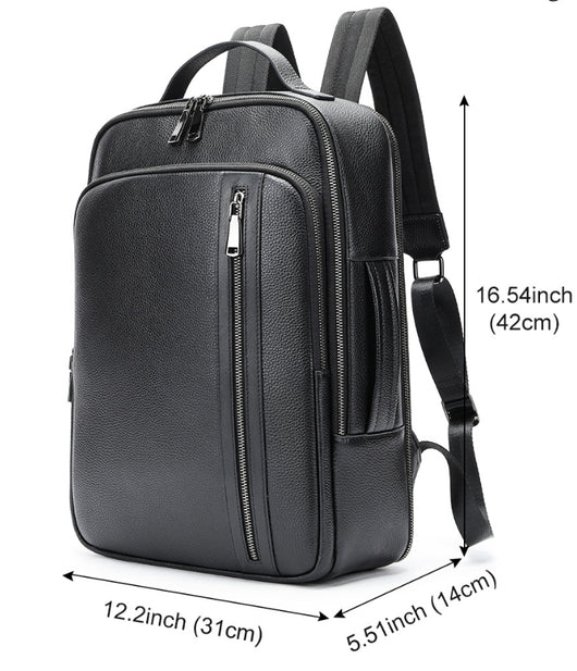 Mochila de Cuero para Hombre - Gran Capacidad Multifuncional - Image 7