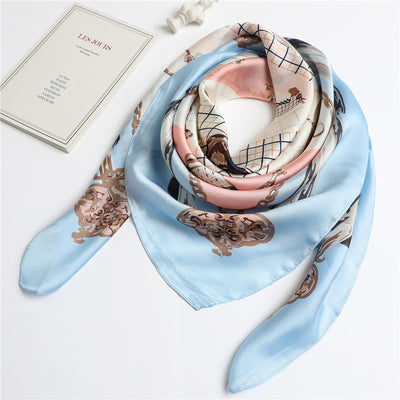 Pañuelo de Seda con Cadena de Moda y Protección Solar para Mujer - Image 9