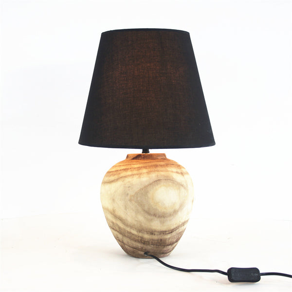 Lámpara de Mesa Artesanal de Madera | Diseño Sereno y Minimalista