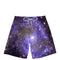 Pantalones de Playa para Hombre con Estampado de Salpicadura de Tinta Digital Blanco y Negro