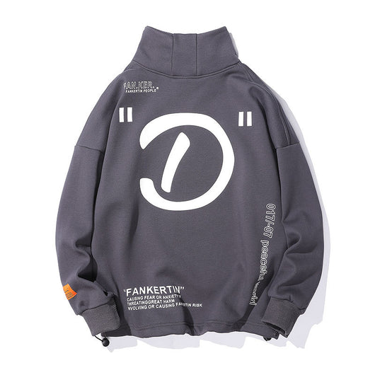 Sudadera Cuello Alto Holgada con Bordado - Image 13