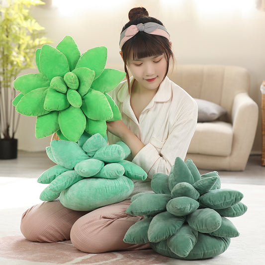Peluches Suculentas Realistas - Almohada Decorativa de Flores en Maceta