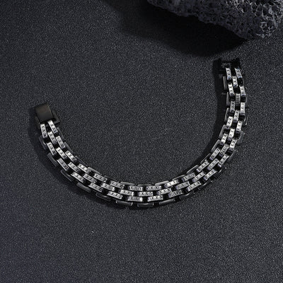 Pulsera Reloj Acero Titanio Triple Fila Hombre - Image 2