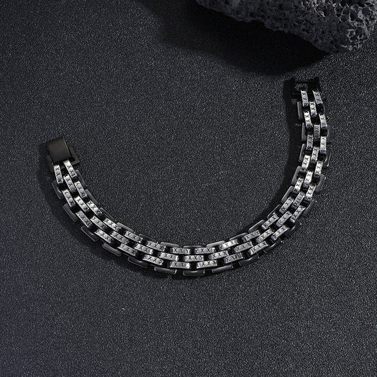 Pulsera Reloj Acero Titanio Triple Fila Hombre - Image 2