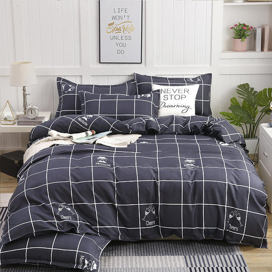 Juego de Cama Algodón Satinado de Cuatro Piezas con Funda Acolchada Reforzada - Image 9
