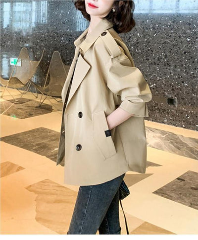 Chaqueta Casual Oversize Estilo Coreano con Cuello Solapa - Image 11