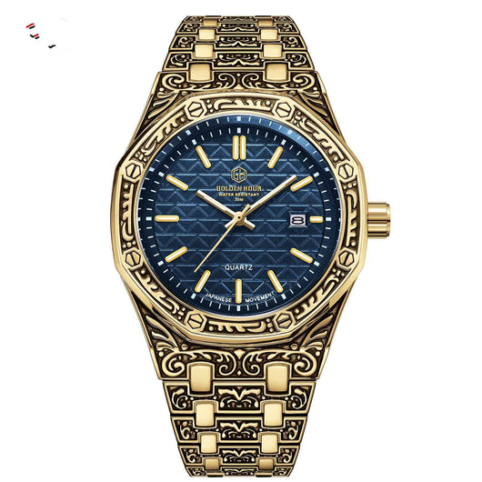 Reloj Mecánico Spiral Crown Negro para Hombre - Casual y Elegante - Image 6