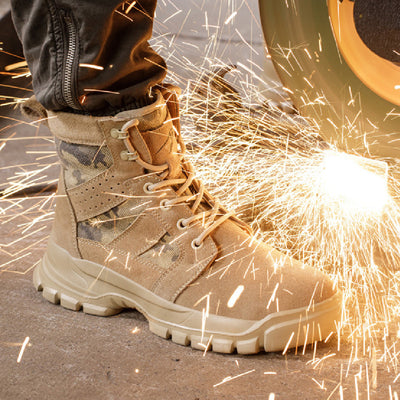Botas de Combate Protectoras con Punta de Acero y Protección Antipunzante