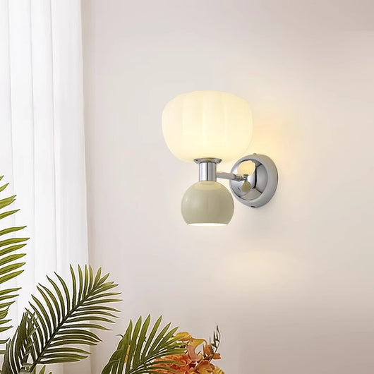Lámpara de Pared Calabaza Crema para Dormitorio Principal - Image 2