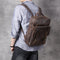 Mochila de Cuero Genuino Estilo Retro - Bolsa de Viaje Artesanal Piel Vacuno Primera Capa