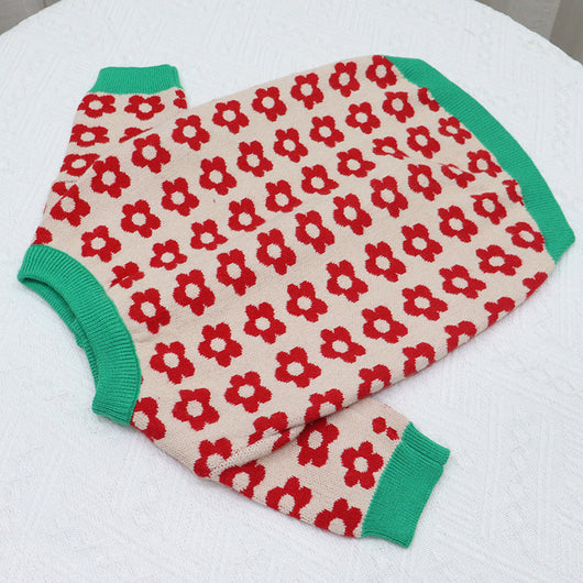 Cardigan de Flores Pequeñas con Botones - Image 4