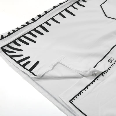 Camisa Estampada en Blanco y Negro con Contraste Artesanal - Image 4