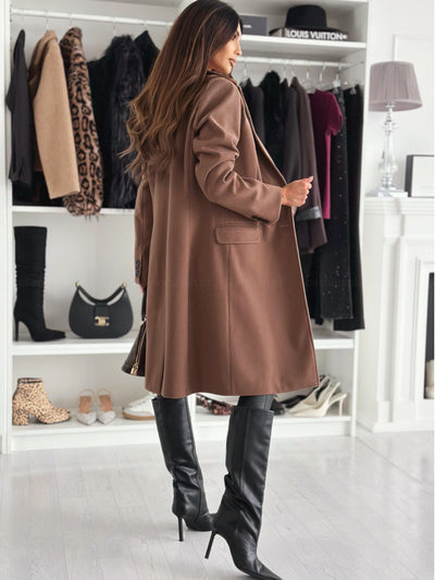 Abrigo de Lana Largo para Mujer - Elegancia Clásica de Invierno - Image 29