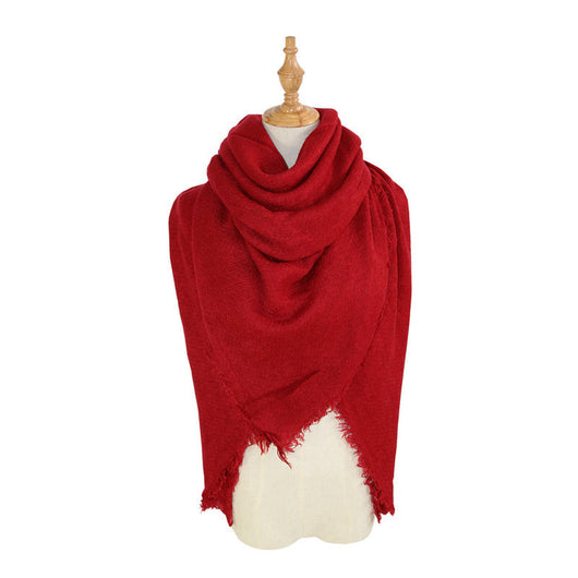 Bufanda Oversized de Falso Cachemira - Diseño Liso y Versátil - Image 11