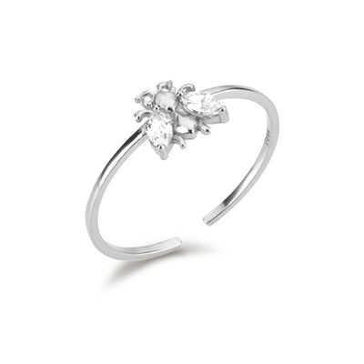 Anillo Ajustable de Plata Esterlina con Diseño de Colmena de Abeja - Image 7