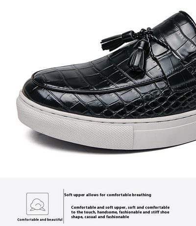Tenis Casuales Británicos con Borlas para Hombre Talla Grande - Image 11
