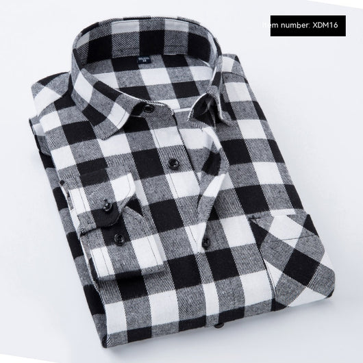 Camisa Flanela Casual de Manga Larga para Hombre - Image 17
