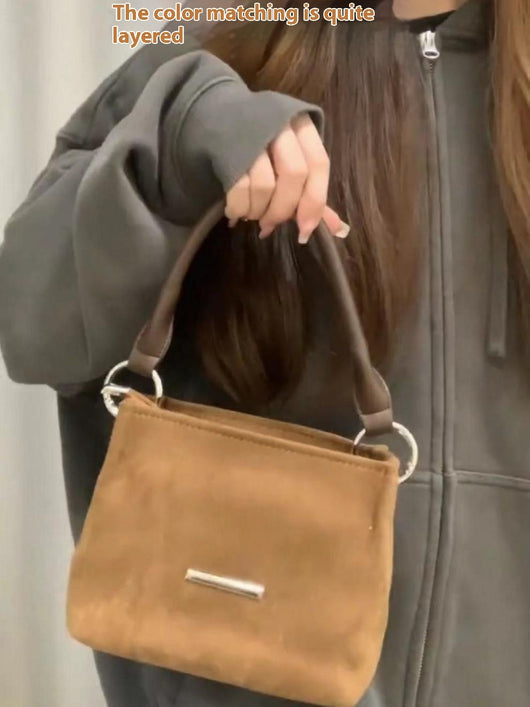Bolso Mensajero Portátil de Ante Frosted para Mujer - Image 4