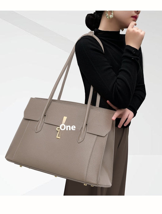 Bolso Tote de Gran Capacidad en Color Sólido para Mujer - Image 23