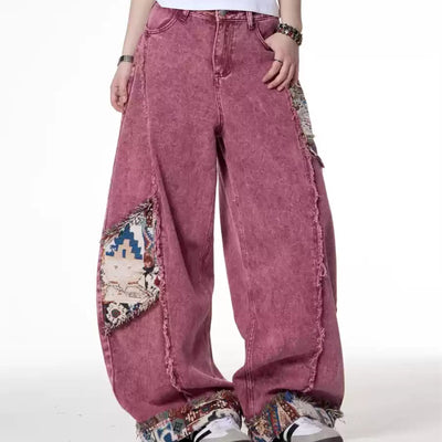 Jeans Rectos Sueltos con Costuras Retro Bordadas para Mujer - Verano - Image 11
