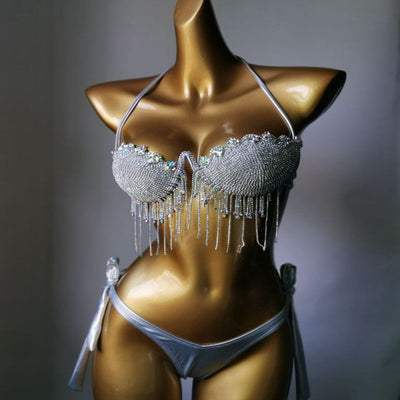 Bikini Diamante con Borlas para Mujer