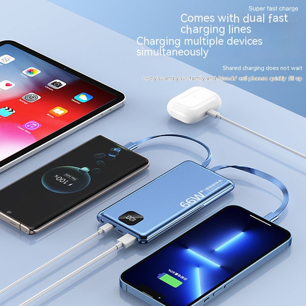 Batería Portátil 20000 mAh con Carga Súper Rápida 66W y Cable Incluido