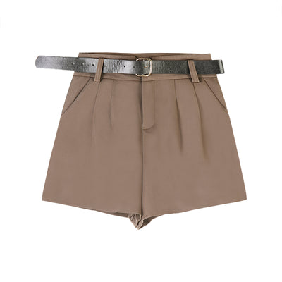 Shorts de Talle Alto Estilo A-línea con Piernas Anchas - Image 6