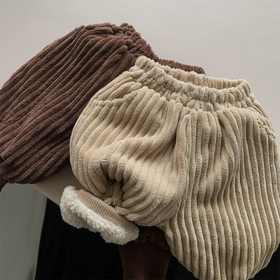 Pantalones Invierno Niños y Niñas Coreanos Acolchados a Rayas - Image 17