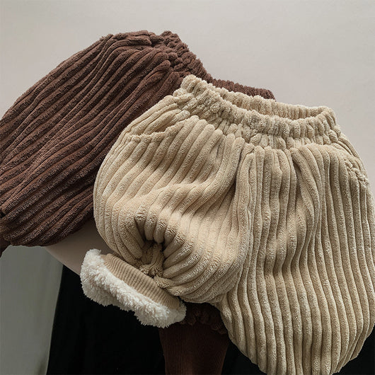 Pantalones Invierno Niños y Niñas Coreanos Acolchados a Rayas - Image 17
