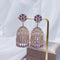 Tassel Fashion Wind Chime Earrings With Micro-inlaid Purple Zircon