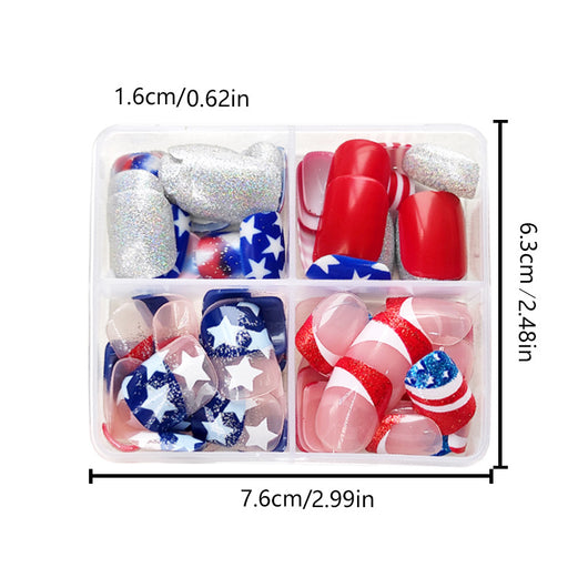Uñas Decoradas Estrella de Cinco Puntas - Diseño Independencia - Image 3