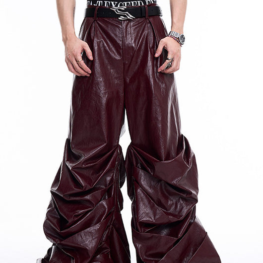 Pantalón Ancho Plisado Casual Acumulado - Image 4