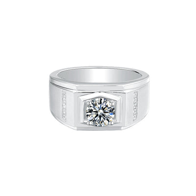 Anillo de Plata 925 con Moissanita para Hombre - Diseño Europeo y Americano - Image 5