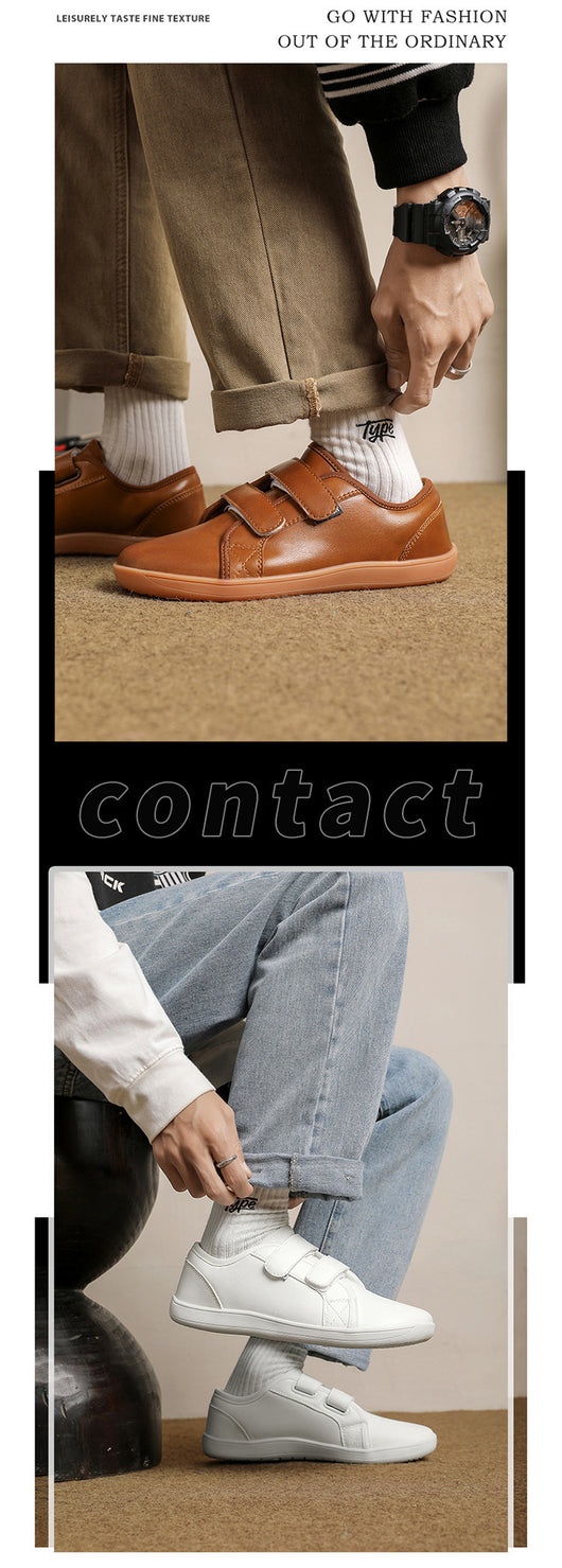 Zapatos Casuales de Cuero Ancho con Velcro para Hombre y Mujer Talla Grande - Image 15
