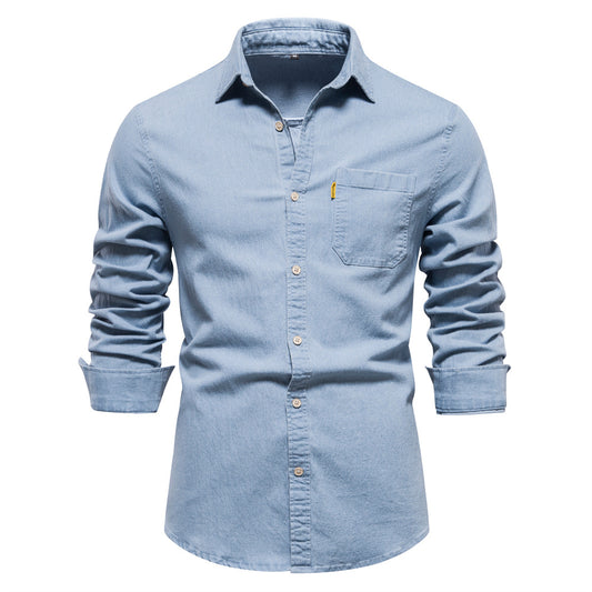 Camisa Denim Casual para Hombre sin Planchado - Image 2