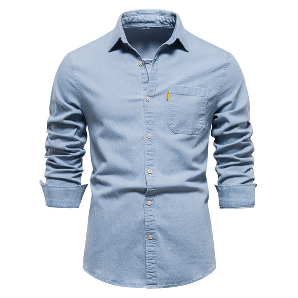 Camisa Denim Casual para Hombre sin Planchado