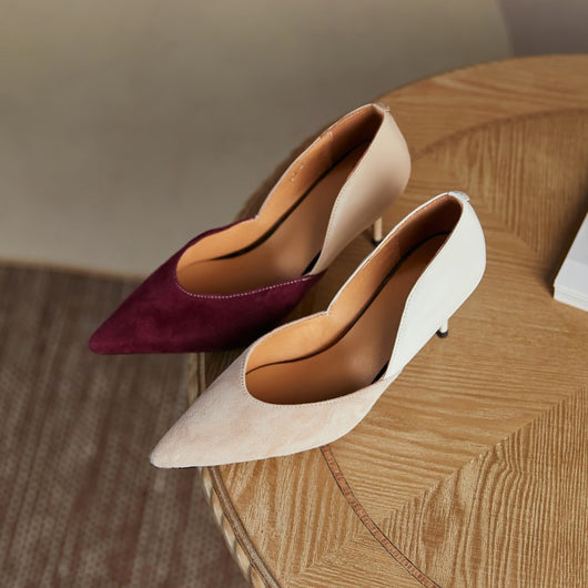 Tacones Ejecutivos Bicolor Punta Fina para Mujer - Image 4