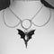 Devil Wings Metal Pendant Necklace Plateado