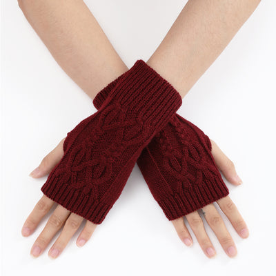 Guantes Tejidos Medio Dedo para Parejas - Lana Cálida Invierno Unisex - Image 23