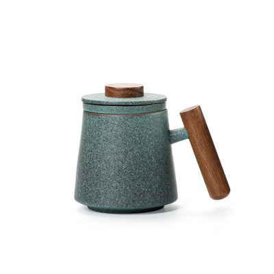 Taza de Piedra Azul Su Ting con Mango de Madera - Image 7