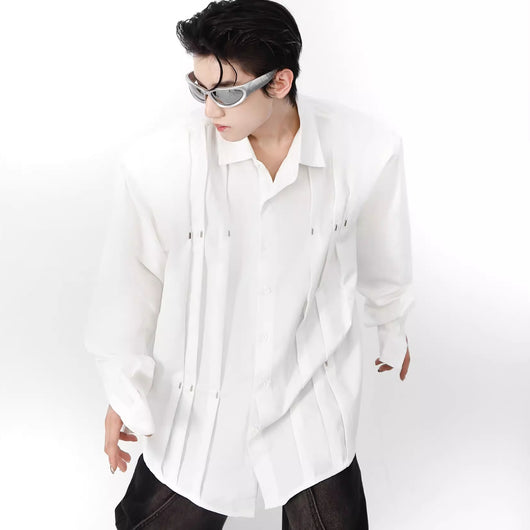 Camisa Acolchada con Remaches y Costuras Reforzadas