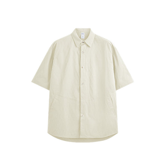 Camisa Estilo Japonés con Textura Jacquard Rombos y Cuadros - Image 5