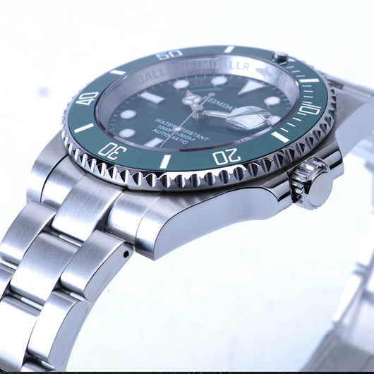 Reloj Hymeide Acero Water Ghost Negro y Verde con Correa de Acero - Image 5