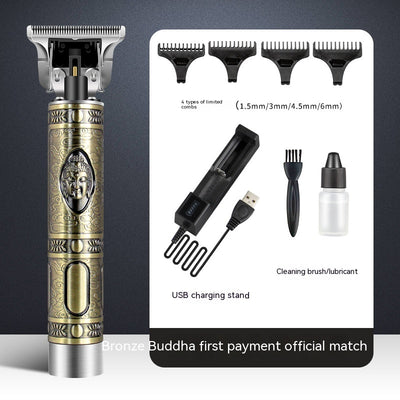 Cortadora de Cabello Profesional Retro con Grabado - Máquina de Afeitar Eléctrica de Precisión - Image 10