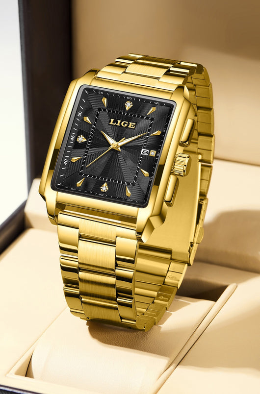 Reloj de Hombre con Esfera Cuadrada Grande y Correa de Acero Inoxidable - Image 15