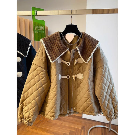 Chaqueta de Punto Suelta con Botones y Detalles Combinados para Mujer - Image 6